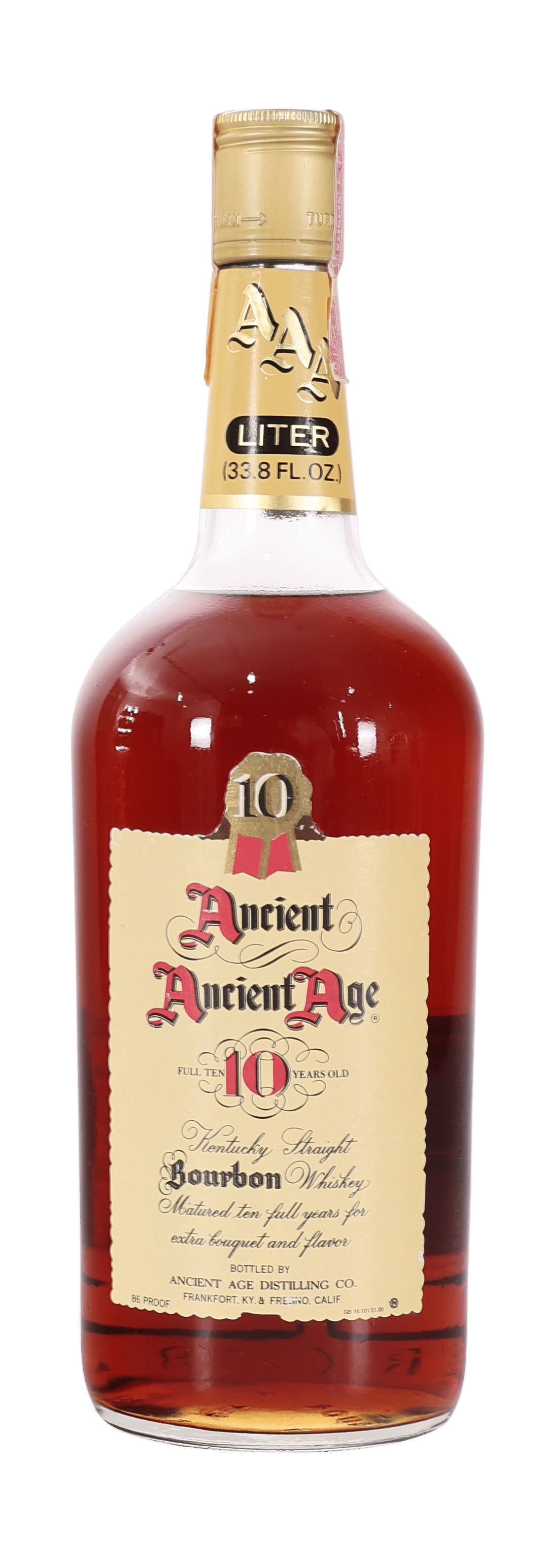 Ancient Ancient Age 10yr 1L 1970's Bourbon Whiskey - Limited